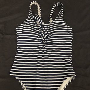 Striped One Piece Swimsuit